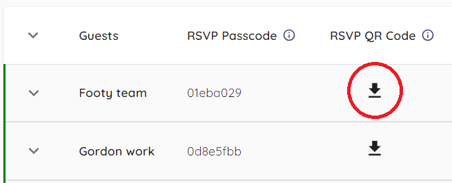 Rsvp download QR Code