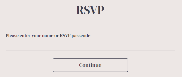 Rsvp name passcode search