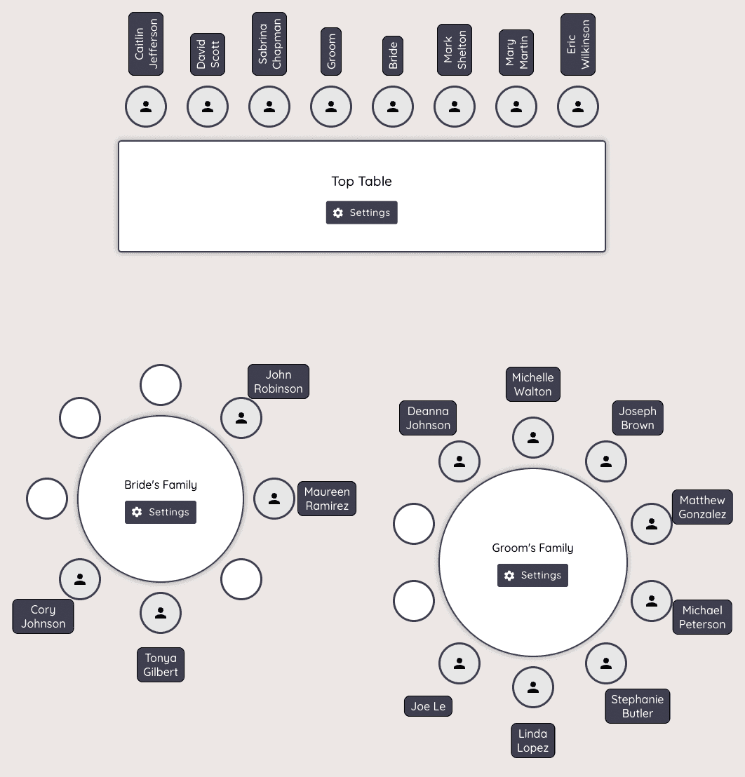 seating planner drag and drop layout