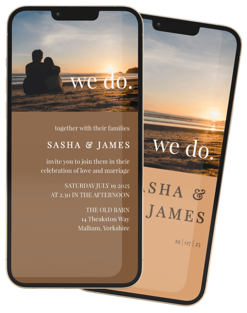 customise wedding website design